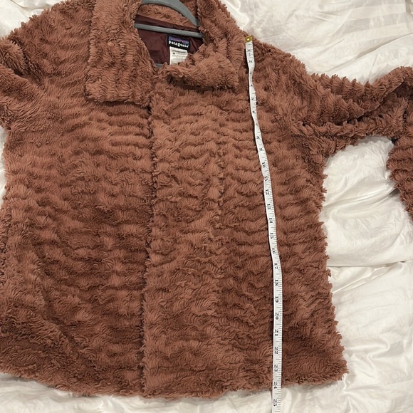 Patagonia long sleeve button & zip long  flared sleeve jacket soft & fuzzy L tan - Picture 13 of 13
